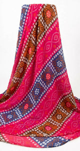 Pink Chunri Print Dupatta | Women Accessories | Duppatas & Shawls | Large | Brand New