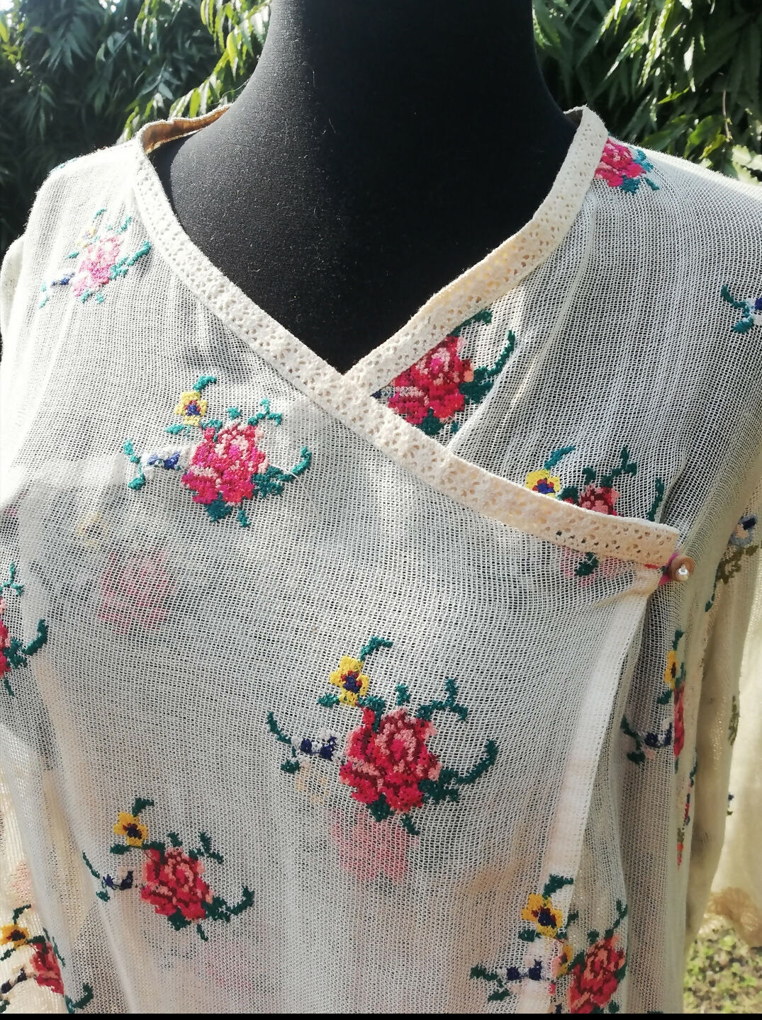 Embroidered Angrakha | Women Locally Made Kurta | Medium | Preloved