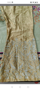 Golden 3 PC Suit | Women Locally Made Formals | Medium | Worn Once