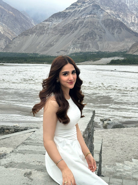 Buy SHEIN BIZwear Solid Sleeveless A-line Dress in Pakistan