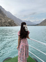 Buy Shein Floral Square Neck Shirred A-line Dress in Pakistan