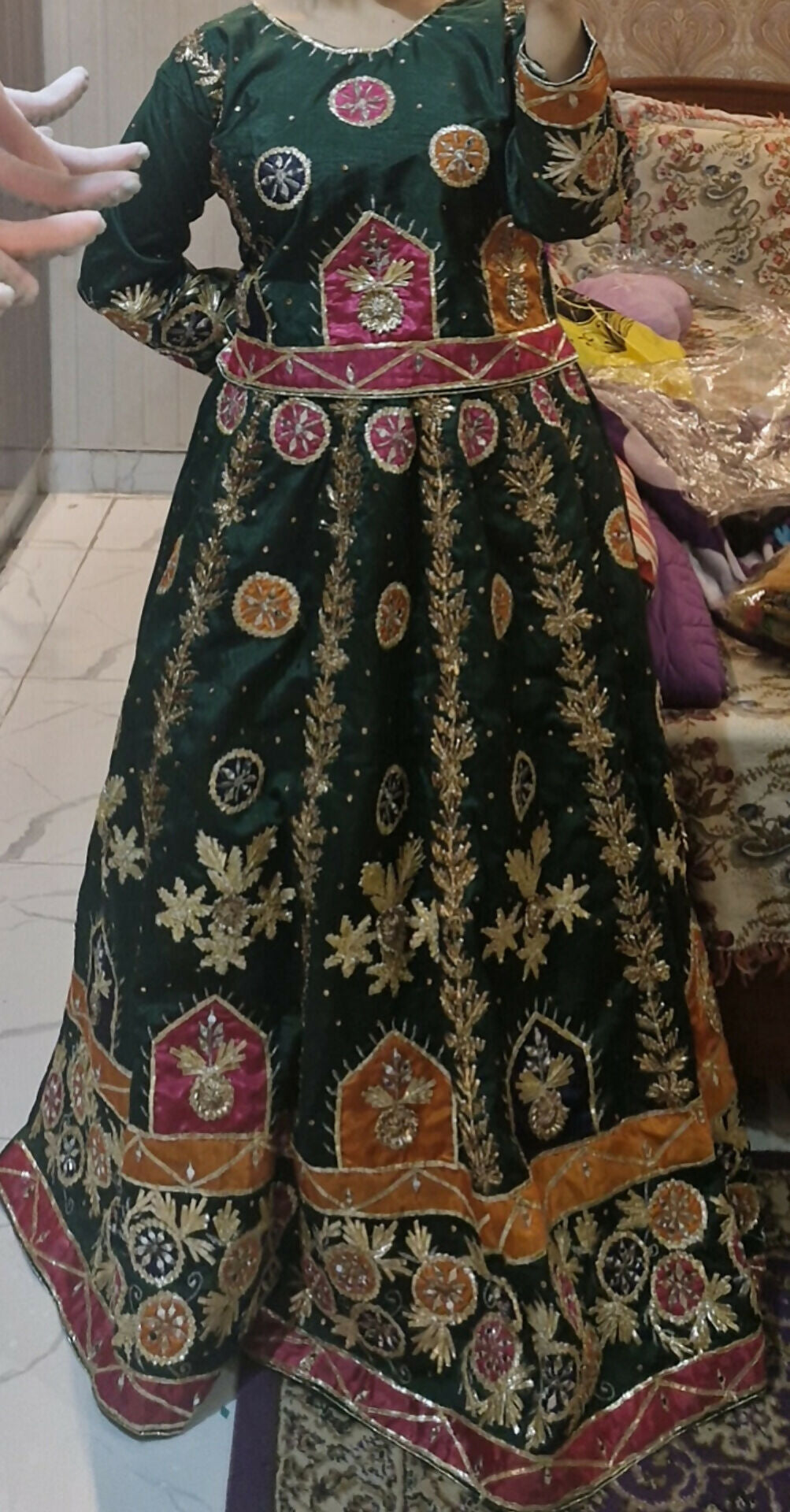 Dark Green Lehnga | Women Bridals | Medium | New