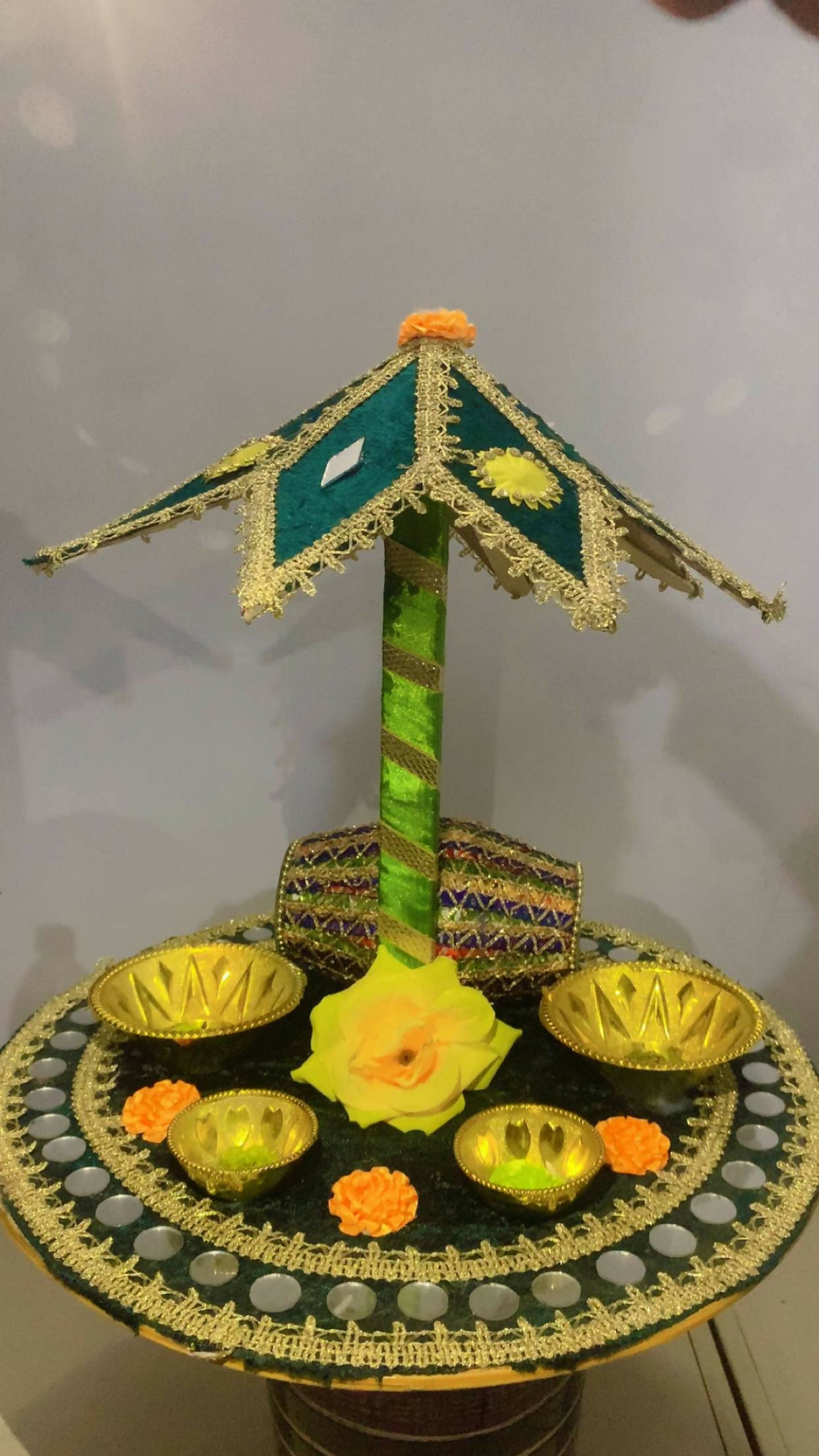 Mayon Rasam Thali Wedding props Fancy Mehndi Plate| Handmade | Decorative Mehndi Thali/Platter | Preloved