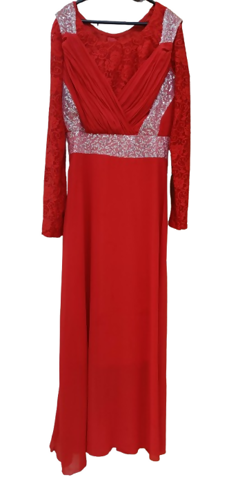 Red maxi with Blouse | Women Froks & Maxis | Medium | Worn Once