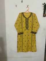 Kayseria | Women Branded Kurta | Mustard | Large | Preloved