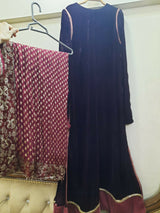 Velvet Long Kaftan | Women Locally Made Formals | Large | Worn Once