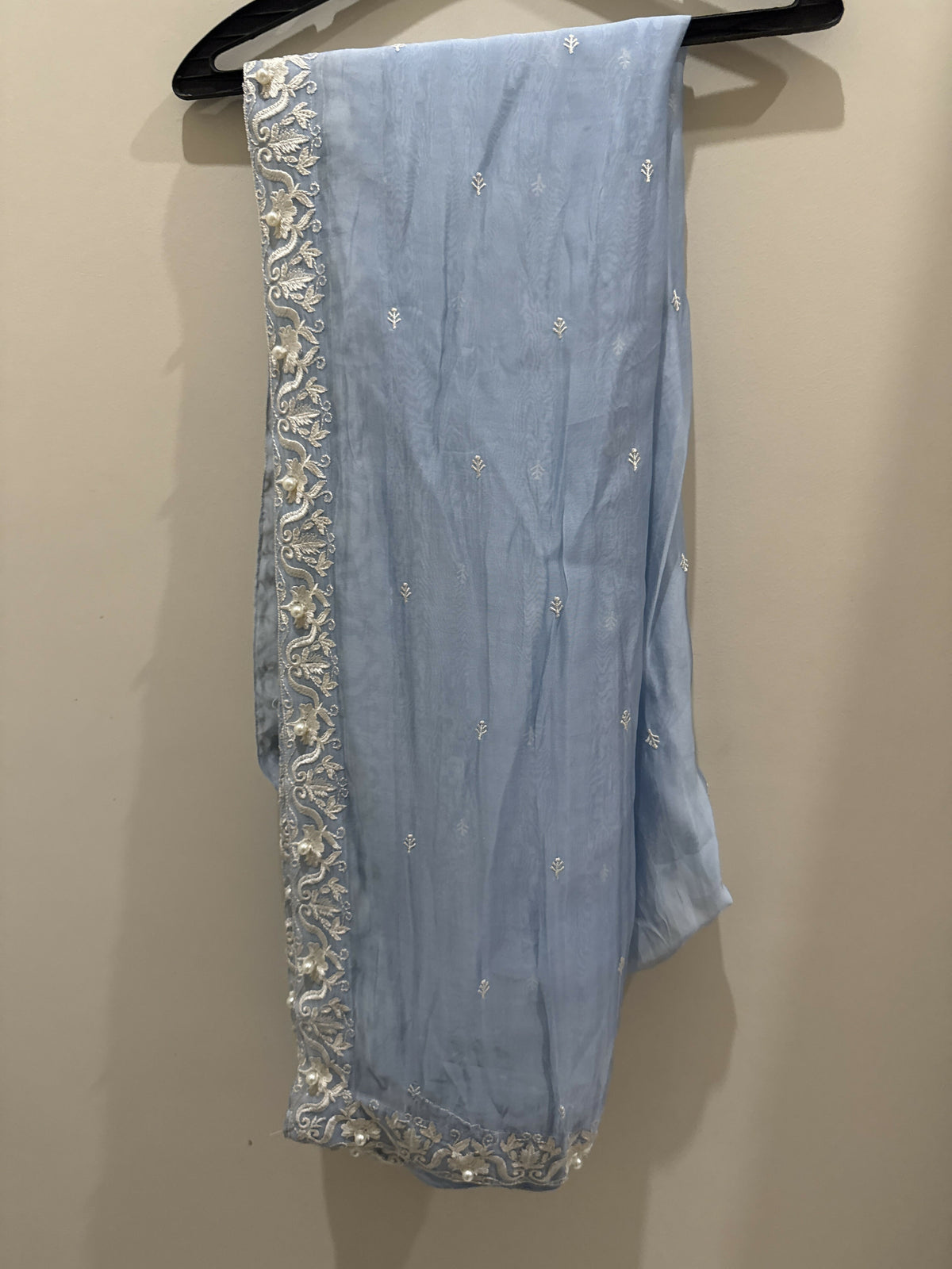 Khoshgel | Peshwas | Women Frocks & Maxis | Medium | Ice Blue | Worn Once