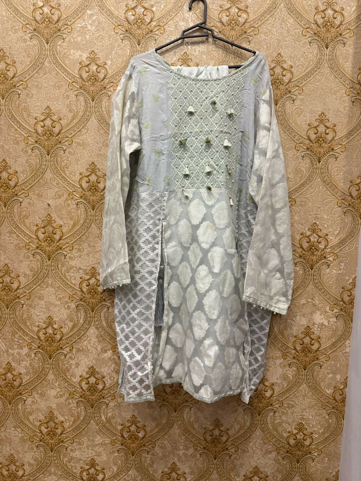 Raw Silk 3Pcs | Women Locally Made Formals | XLarge | Worn Once