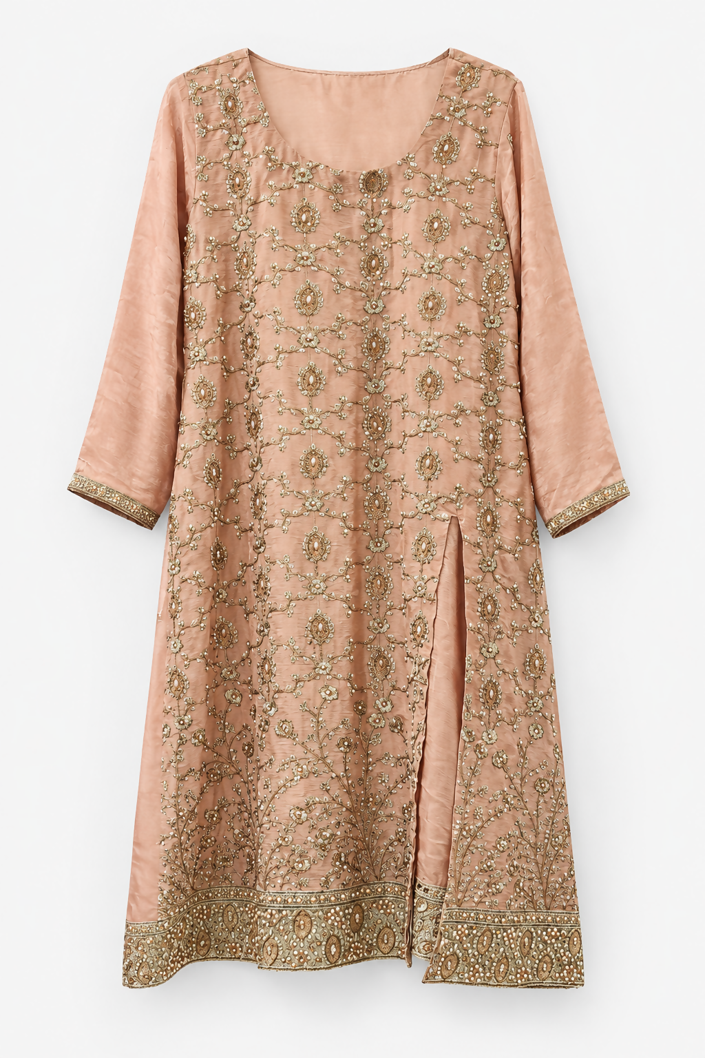 Peach 3 PC Dress | Women Locally Made Kurta | Medium | Worn Once
