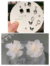 Pack of 7 pairs of earrings & flower stud (752-909) | Women Jewelry | Earrings | New