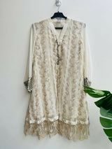 Off White Kameez | Women Locally Made Formals | Medium | Preloved