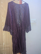 Long Shirt With Plazo | Women Locally Made Formals | Medium | Purple | Worn Once size medium