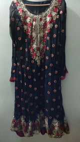 Black Embroidered Kurta | Women Locally Made Kurta | Large | Preloved