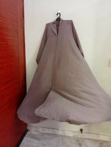 Brown Printed Front Open Abaya | Women Accessories | Large | Brand New