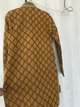 Mustard Embriodered Sherwani | Men Shalwar Kameez | Small | Worn Once