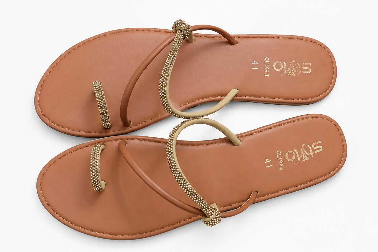 Stylo | Women Shoes | Sandals & Flats | Size: 41 | Brown | Brand New