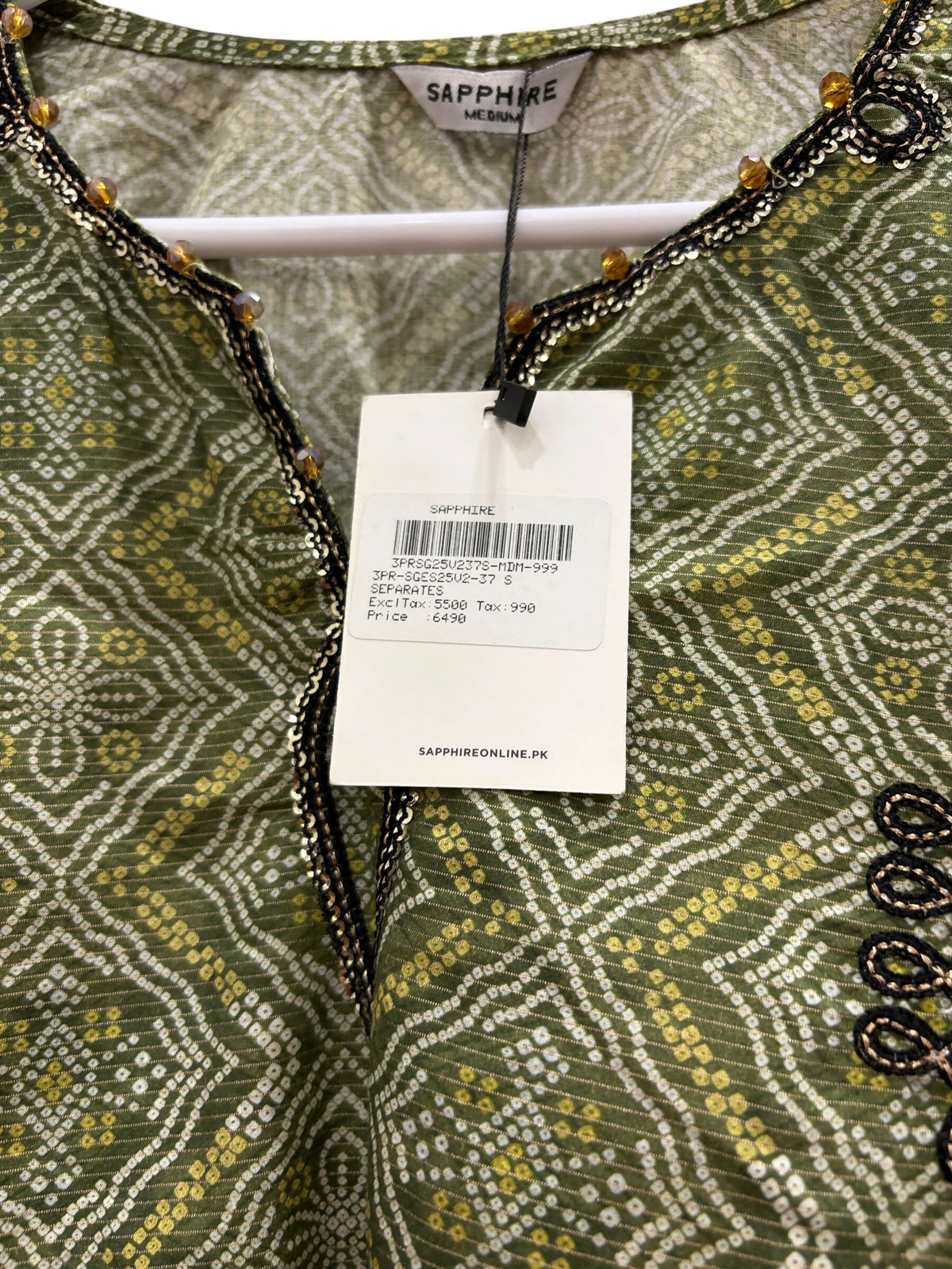 Sapphire | Women Branded Kurta | Green | Medium | Brand New