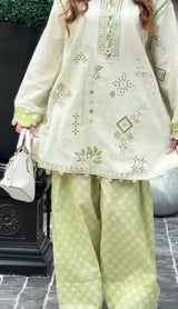 Ethnc | Women Branded Kurta | Small | White 2Pcs | New