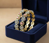 Round Stone Flower Bangle Set-00001 | Women Jewelry | Bangles/Bracelets | Brand New