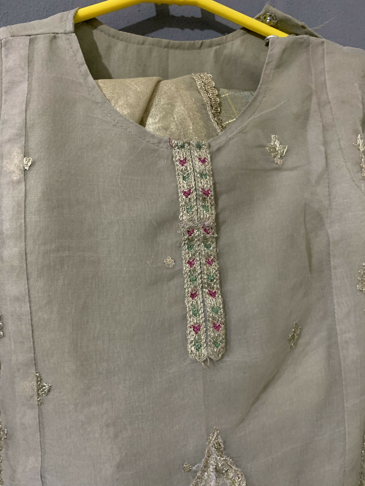 Grey Kurti | Kids | Girls Shalwar Kameez | 3 to 4 Yrs | New