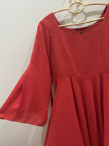 Aiman Minal Closet | Red Frock | Women Frocks & Maxis | Small | Worn Once