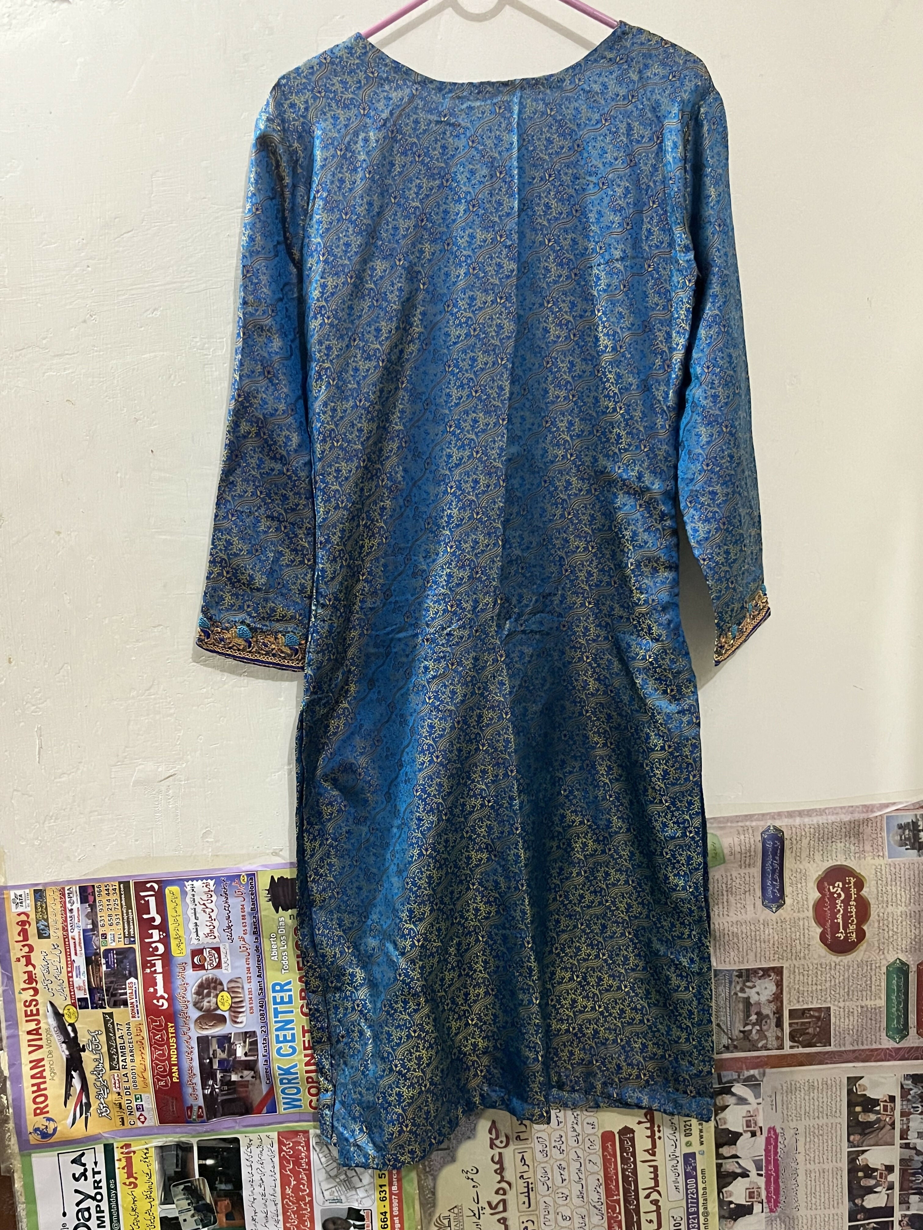 Blue Jamawar Formal Suit | 3-PC Light Formal Suit | Women Locally Made Formals | Preloved