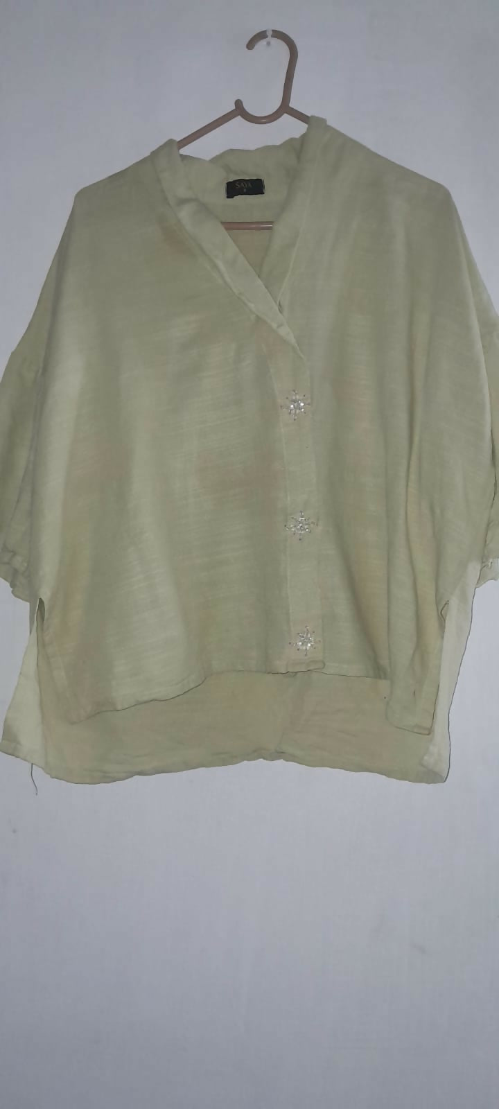 Saya | Women Branded Kurta | Small | Green | Preloved
