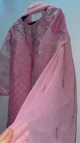 3Pcs Embroided Suit | Women Locally Made Formals | Large | Pink | Preloved