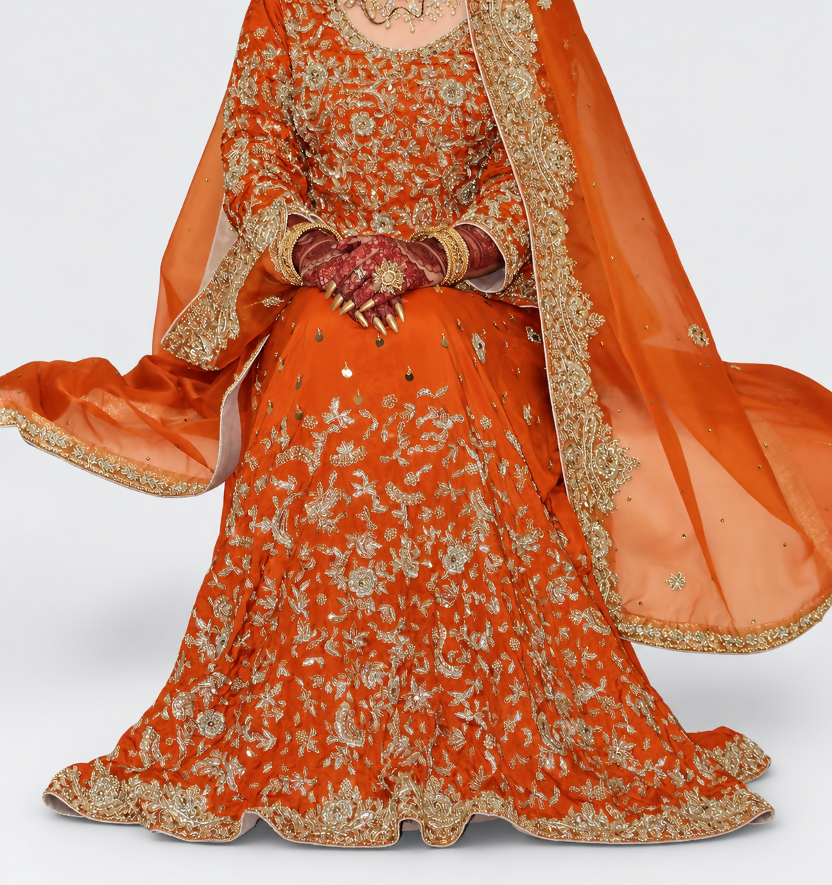 Golden Embroidery lehanga | Women Bridals | Medium | Worn Once