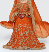 Golden Embroidery lehanga | Women Bridals | Medium | Worn Once