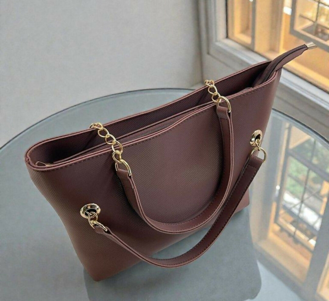 Chain Ladies Tote Bag-(00080-00082) Handbags for Women | Women Bags | Large | Brand New