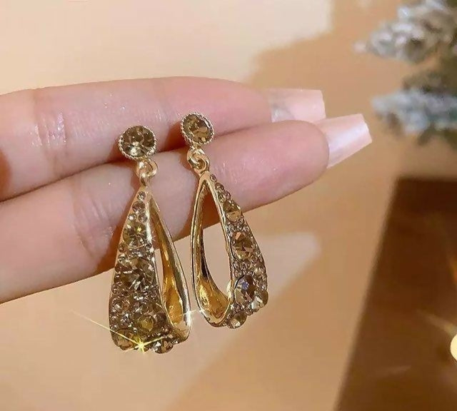 Round Drop Earring Pair-00684 | Women Jewelry | Earrings | Brand New