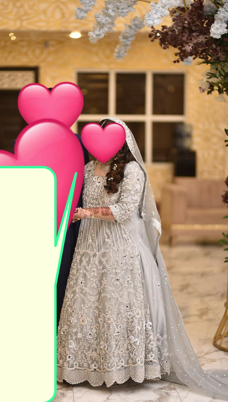 Grey Silver Maxi | Women Bridals | Medium | Worn Once