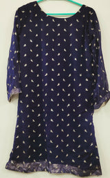 Dark Blue Chiffon 2 Pc Suit | Women Locally Made Kurta | Medium | Worn Once
