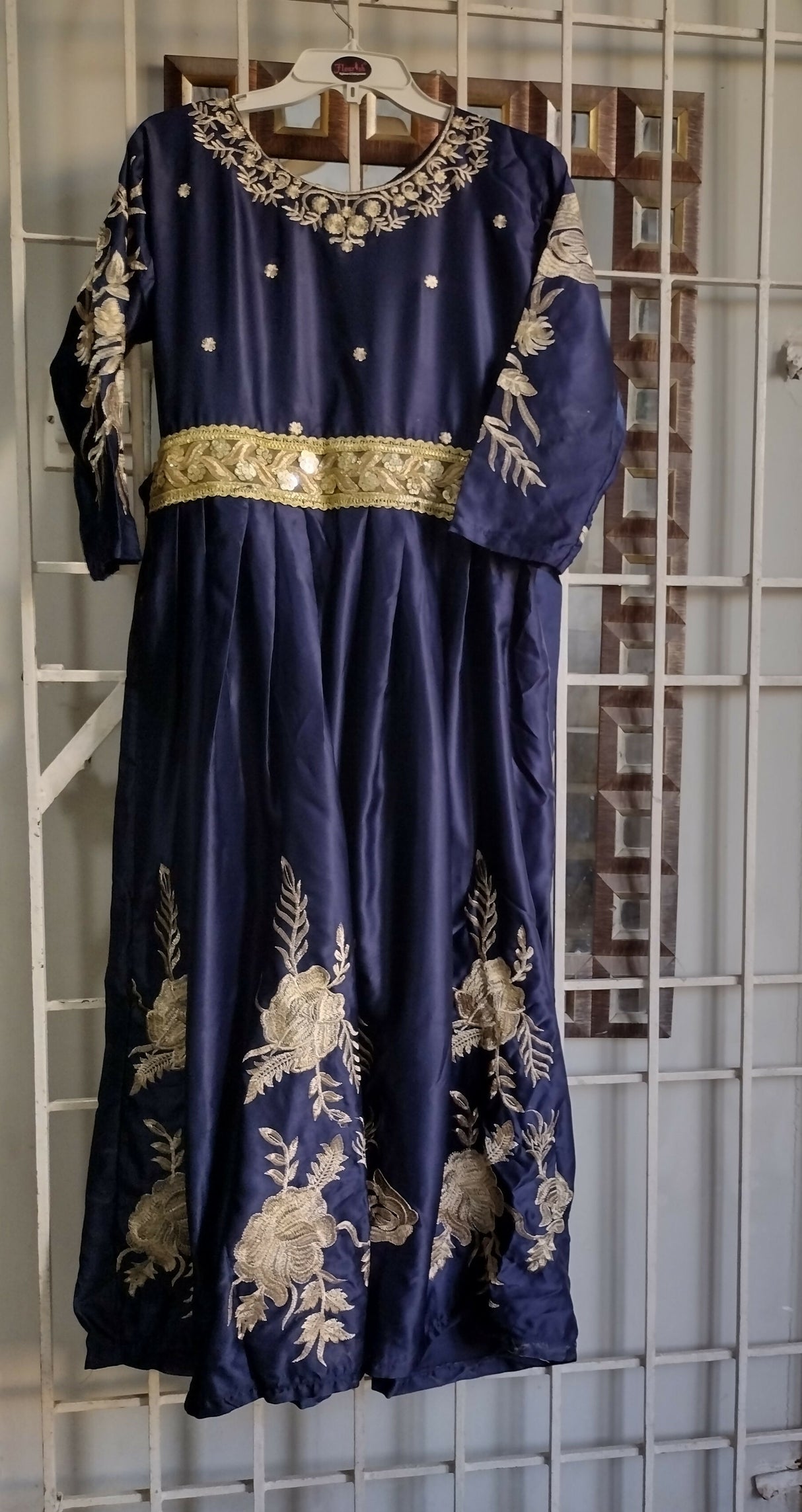 Blue Silk frock | Women Frocks & Maxis | Medium | Preloved