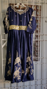 Blue Silk frock | Women Frocks & Maxis | Medium | Preloved