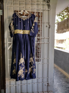 Blue Silk frok | Women Froks & Maxis | Medium | Preloved