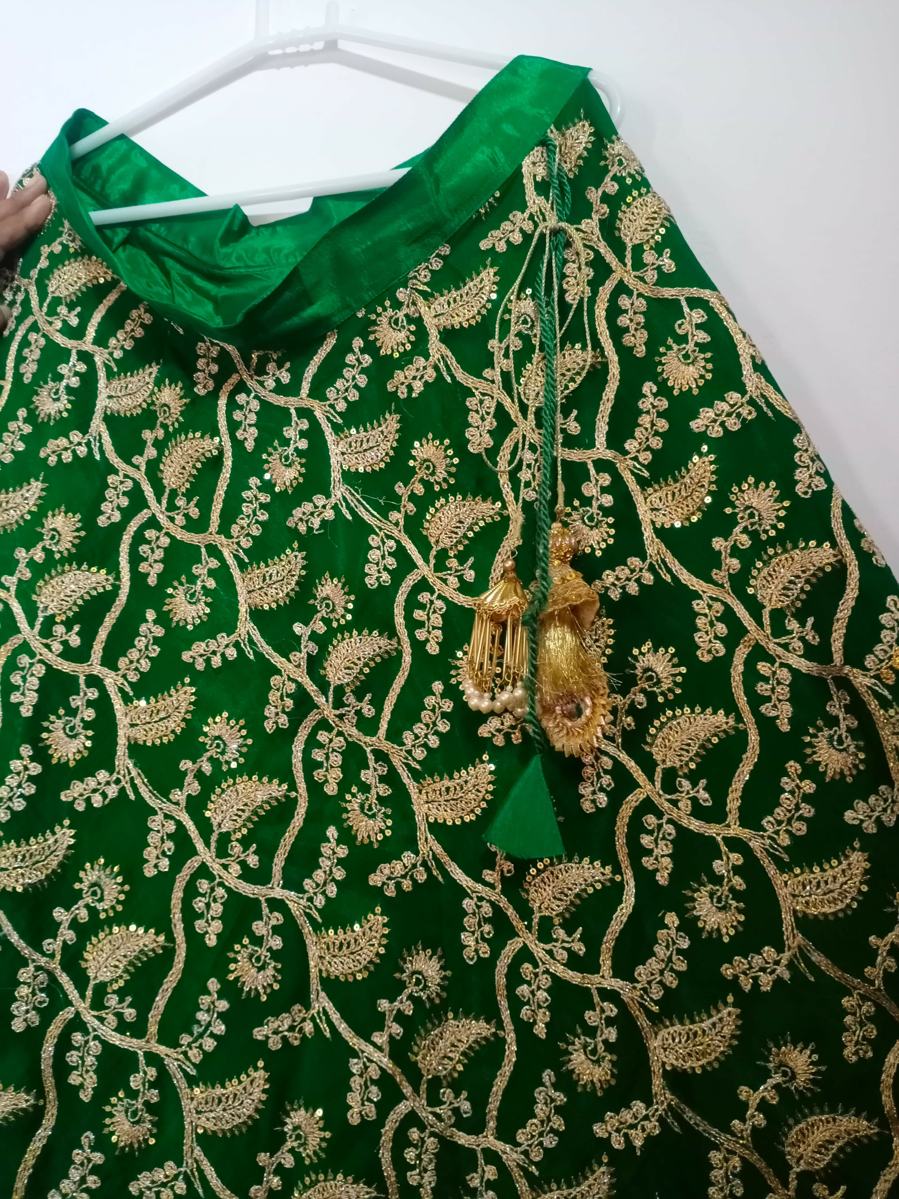 Green Lehanga choli | Women Locally Made Formals | X Large | Preloved