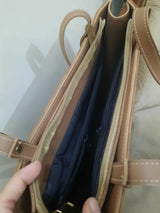 Brown Leather Bag | Women Bags | Size : 12x14 | New