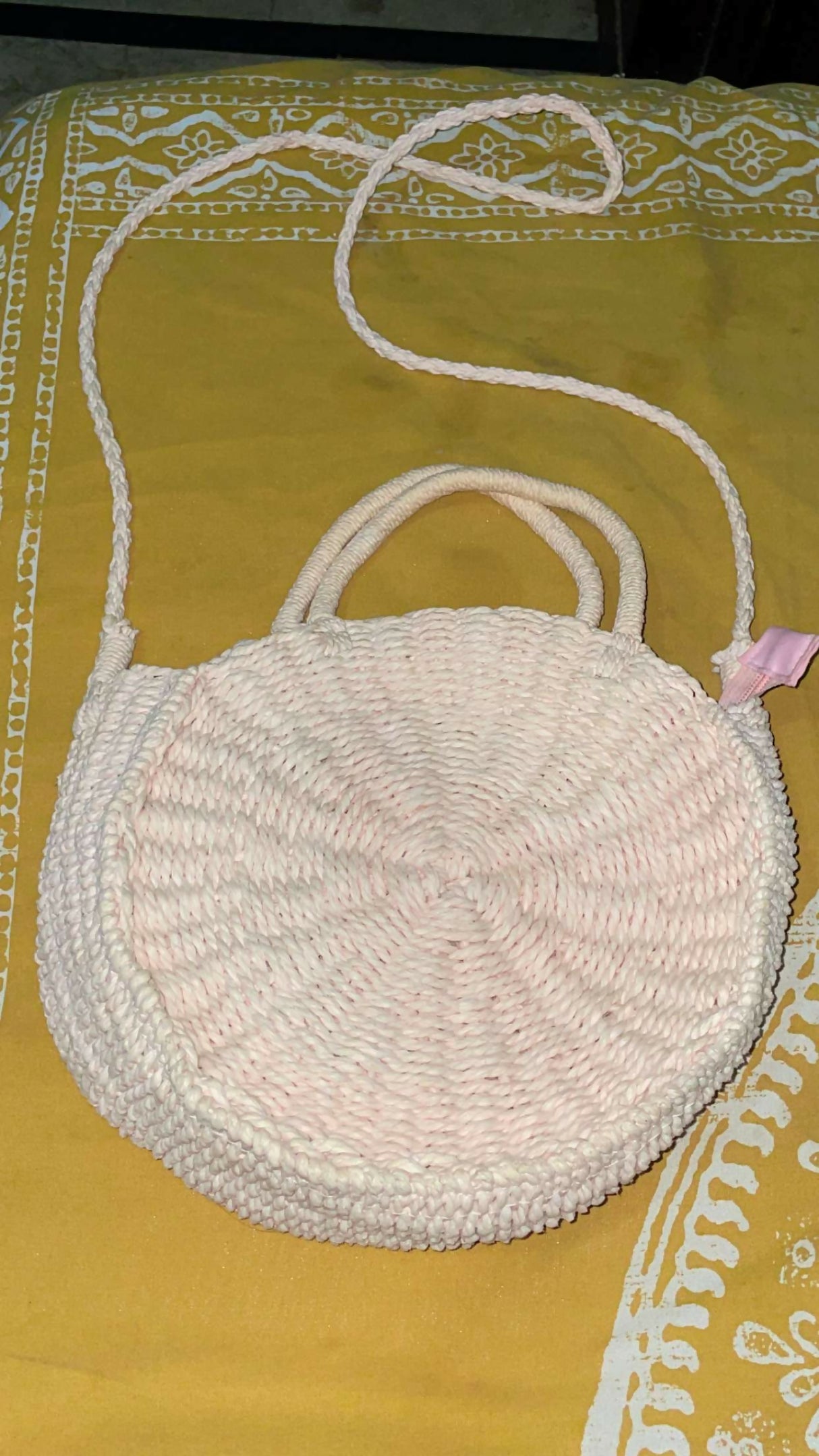 Cream Round Bag | Women Bags | Crossbody Bag | Small | Preloved