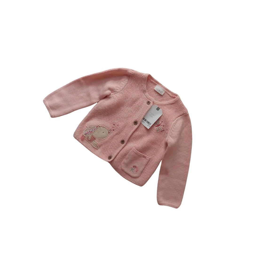 NEXT PINK KNIT BUNNY SWEATER (12 - 18 MONTHS) | BRAND NEW
