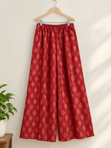 Banarsi Flapper | Women Bottoms & Pants | Red | Large | Preloved