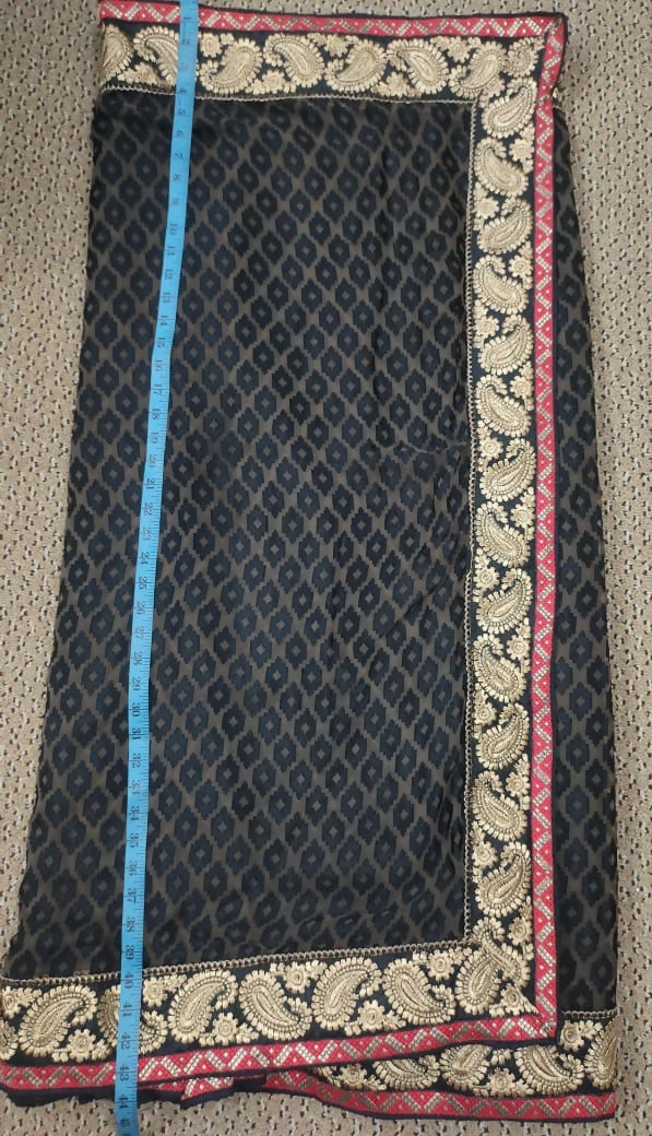 Black Saree | Women Sarees | Women Locally Made Formals | Small | Worn Once