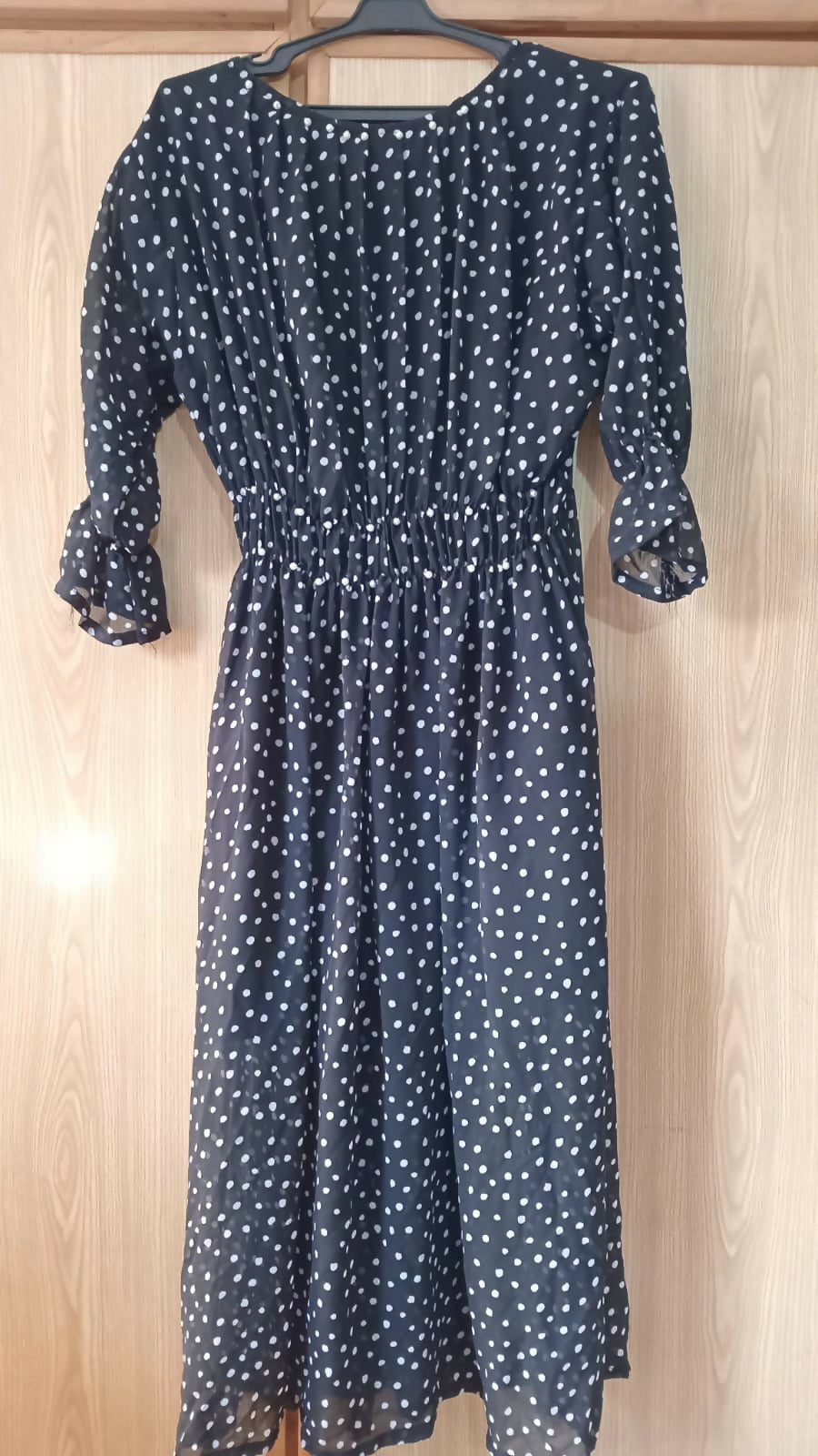 Polka Dot Maxi | Women Frocks & Maxis | Black | XSmall | Worn Once