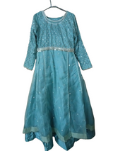 Organza Maxi | Women Frocks & Maxis | Aqua | Small | Preloved