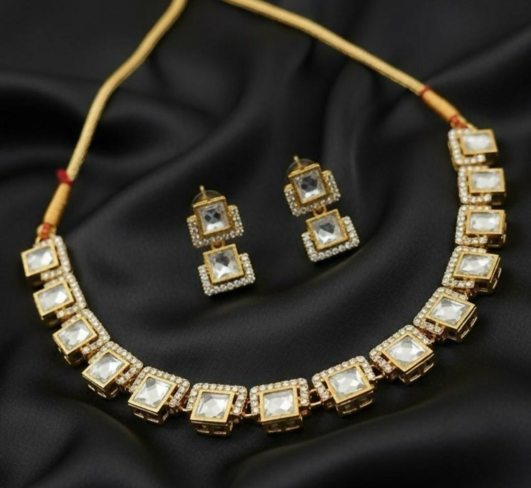 Square Necklace Set-00022 | Women Jewelry | Wedding Jewelry & Sets | Brand New