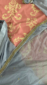 Grey Chiffon Saree | Women Locally Made Formals | Sarees | Medium | Worn Once