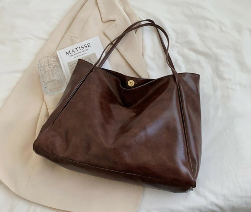 Plain leather bag-143 Handbags for Women | Women Bags | Large | Brand New