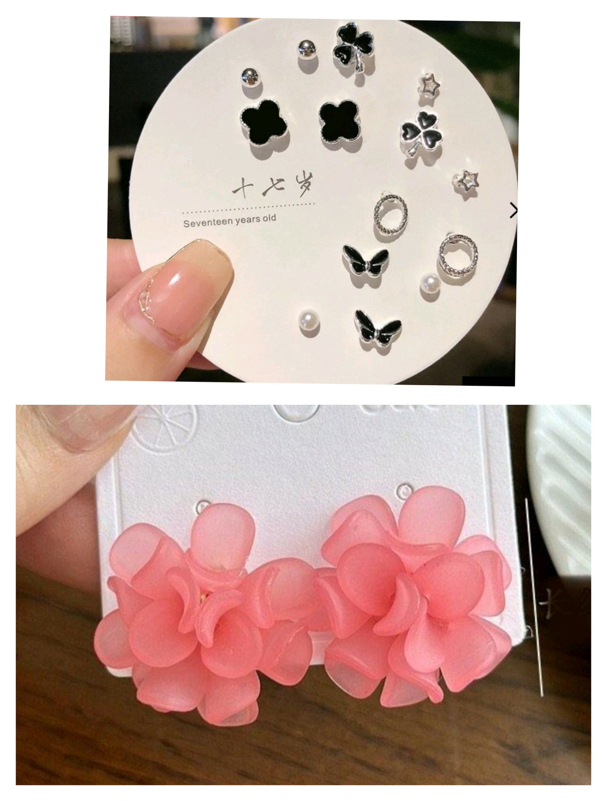 Pack of 7 pairs of earrings & flower stud (752-909) | Women Jewelry | Earrings | New