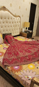 Naqshi | Red Bridal Lehnga | Women Bridals | Small | Worn once